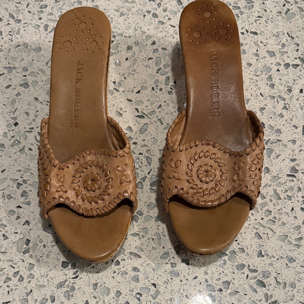 Jack Rogers Women's Brown Slide Sandals
